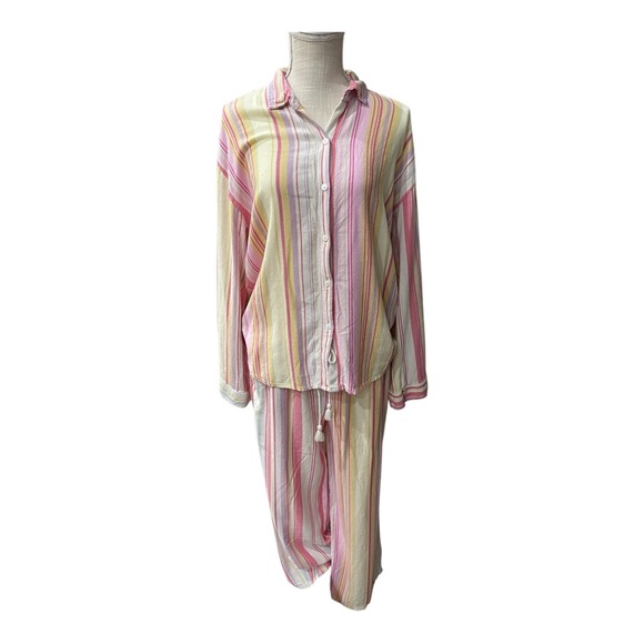 PJ SALVAGE Staycation Loungewear Pastel Stripe Set **Read for size details** - Picture 1 of 16